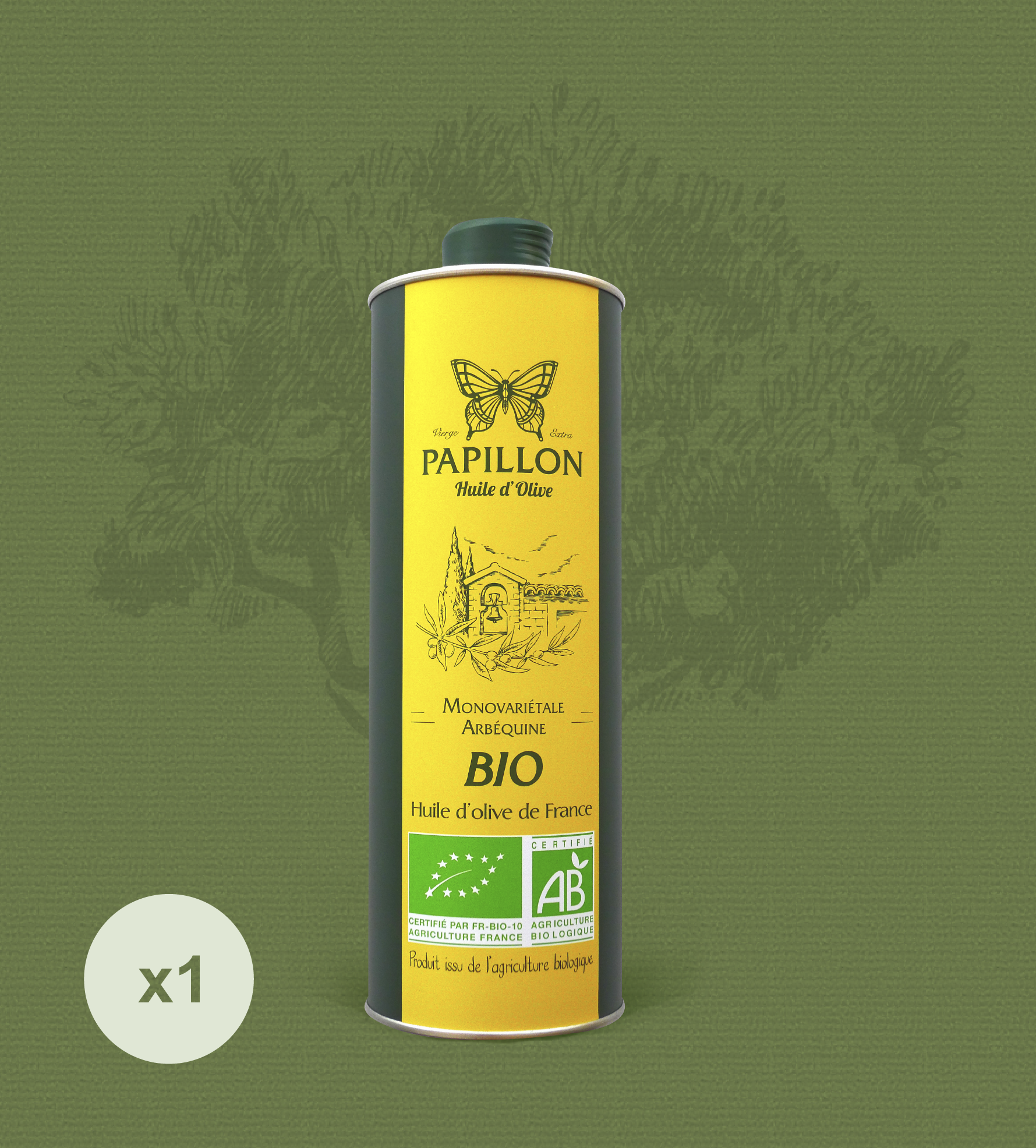 Huile d'Olive Bio L'Arbequine 1 Litre